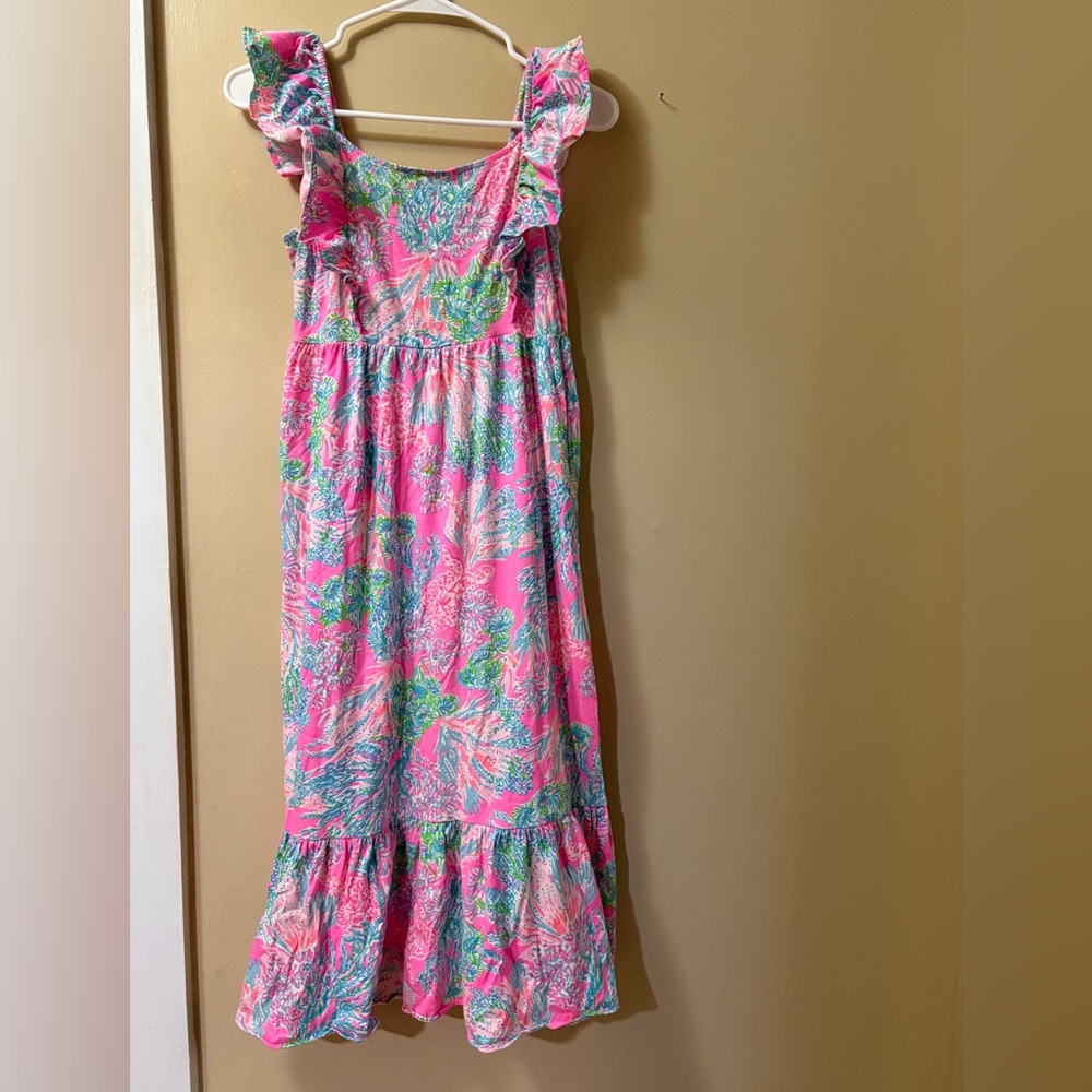 Lilly Pulitzer Girls Large Vienna Maci Dress in “Seaing Things”